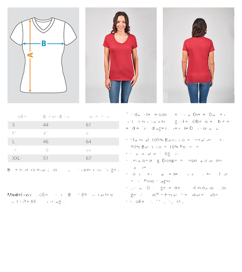 V-Neck Damenshirt Ansicht 2